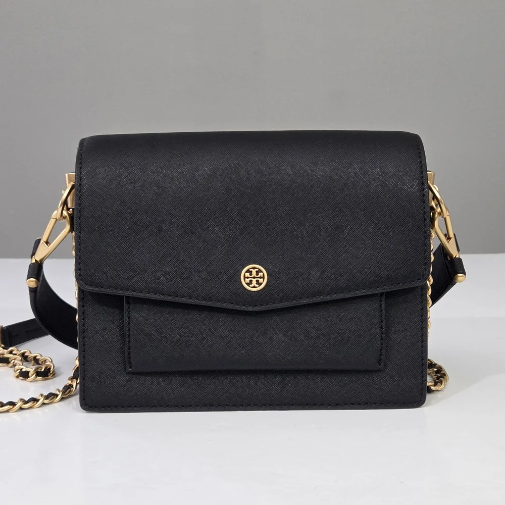 EXCELLENT TORY BURCH ROBINSON DOUBLE STRAP CONVERTIBLE SHOULDER BAG